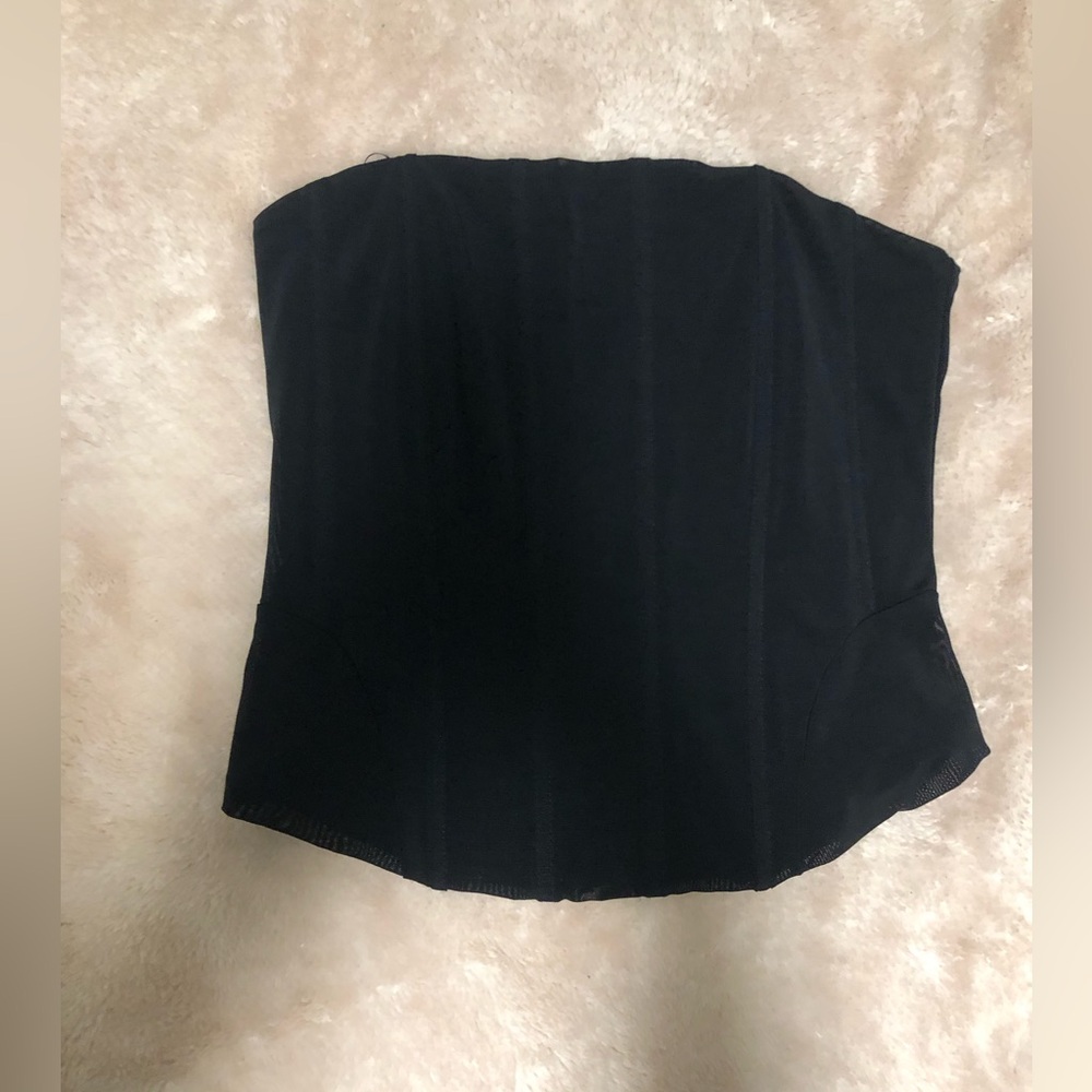 Garage Jet Black Longline Tube Corset - Picture 1 of 5